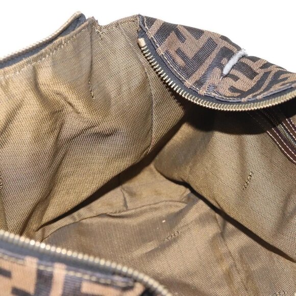 FENDI Zucca Canvas Hand Bag 2way Black Brown Auth gh886 - Picture 13 of 16